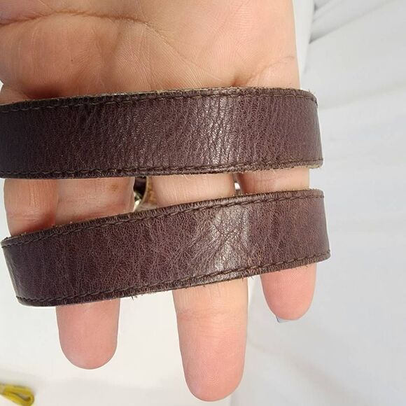 BRIGHTON Brown Crocco Embossed Strap Over Shoulder Bag - Picture 14 of 15